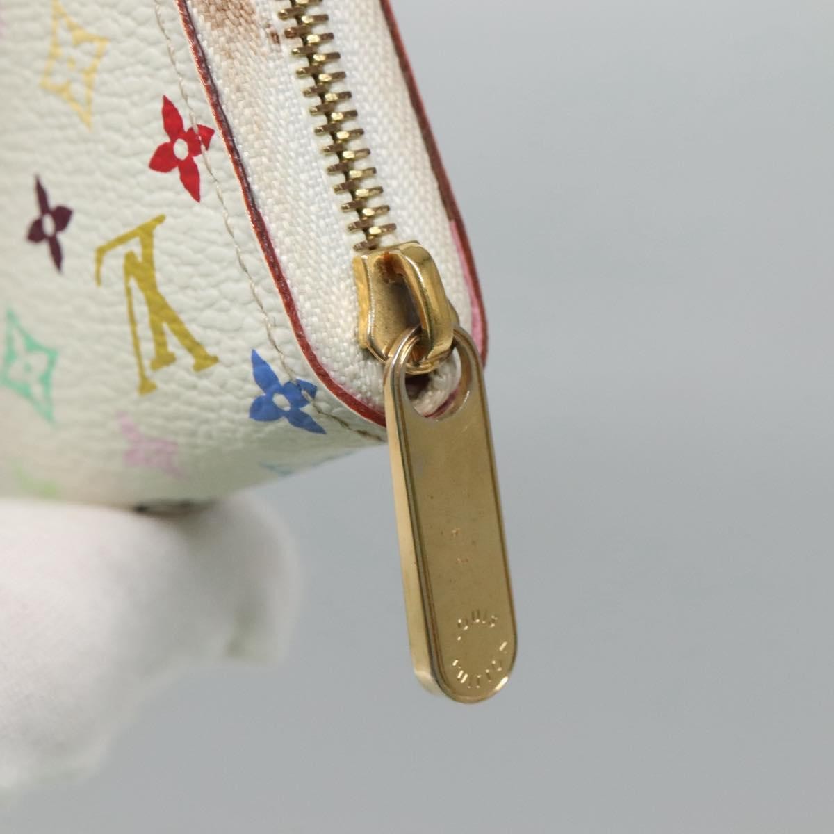 Louis Vuitton Porte-Monnaie Zippy Monogram Multicolor White Canvas Wallets Accessory (Pre-Owned)