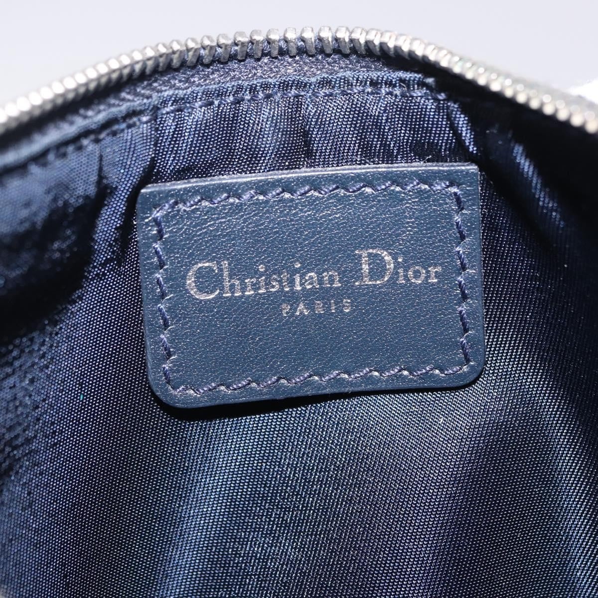 Christian Dior A5 Pouch Oblique Canvas Navy Canvas Clutche & Pouche Bag (Pre-Owned)