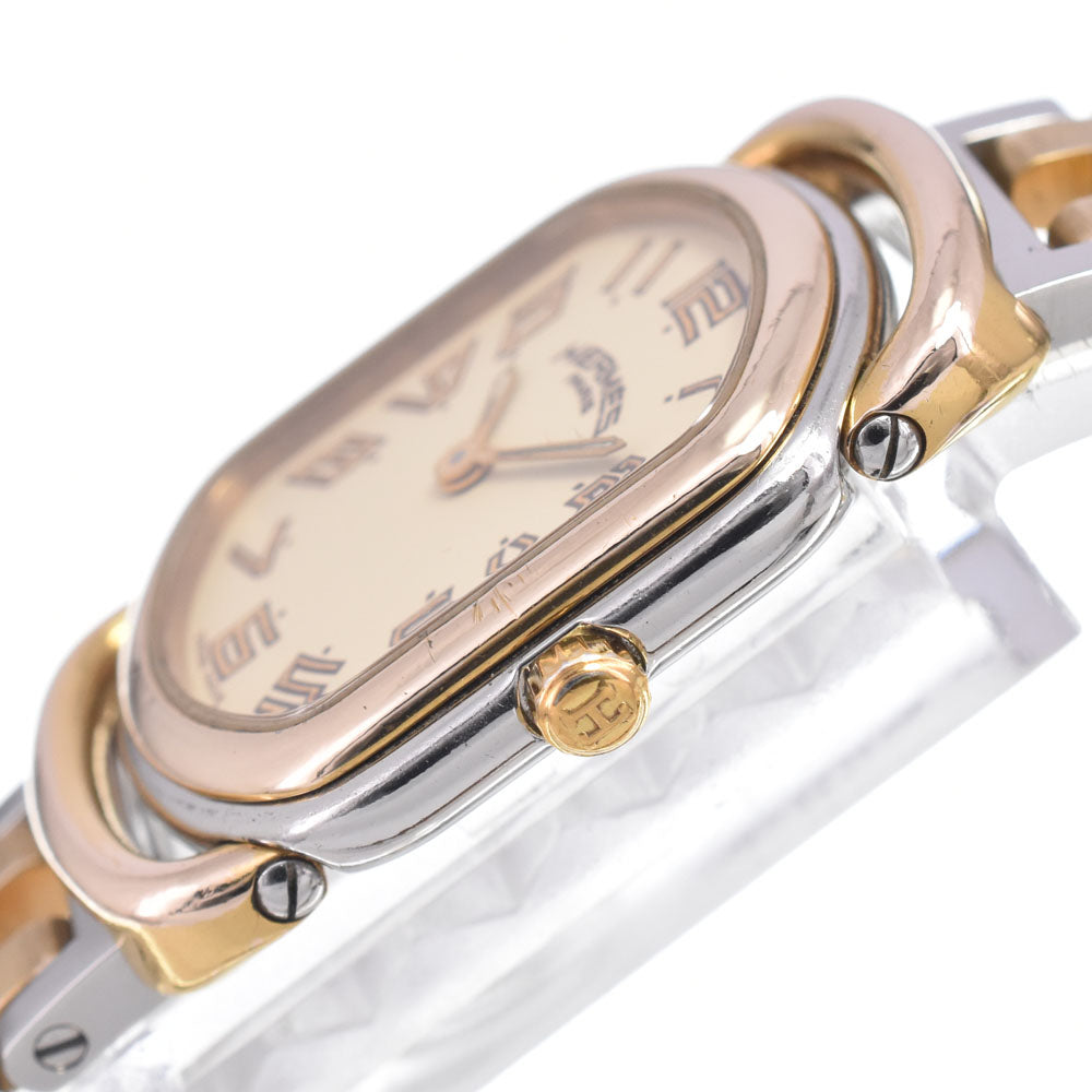 Hermes Rallye Quartz Stainless Steel And Plated Metal Watch (Pre-Owned)