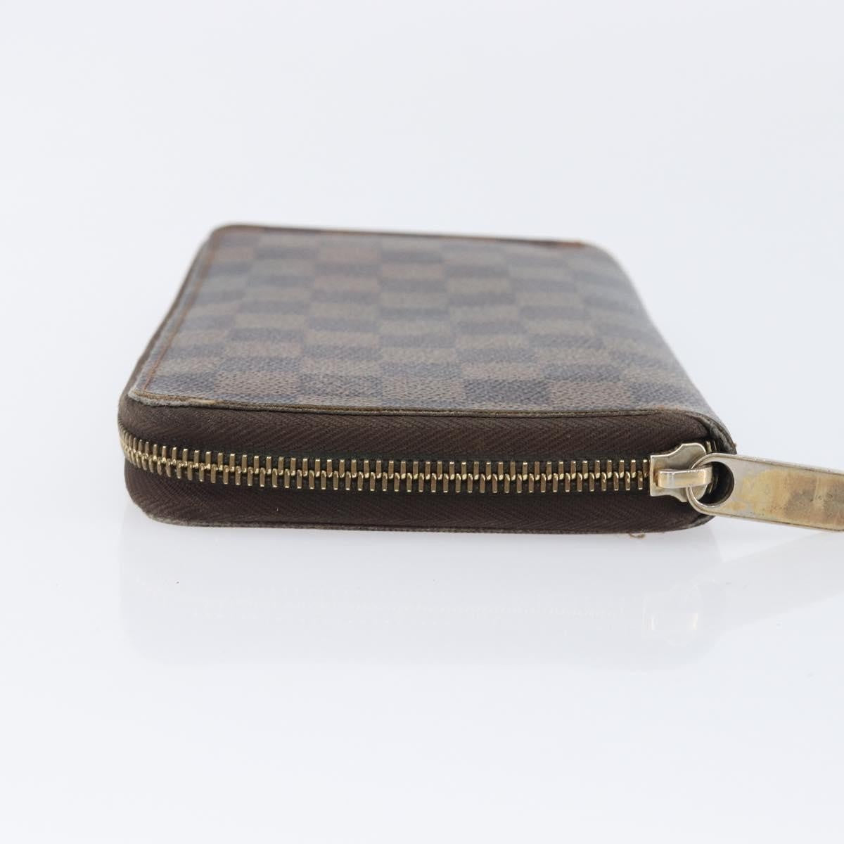 Louis Vuitton Zippy Organizer Damier Brown Canvas Wallets Accessory (Pre-Owned)