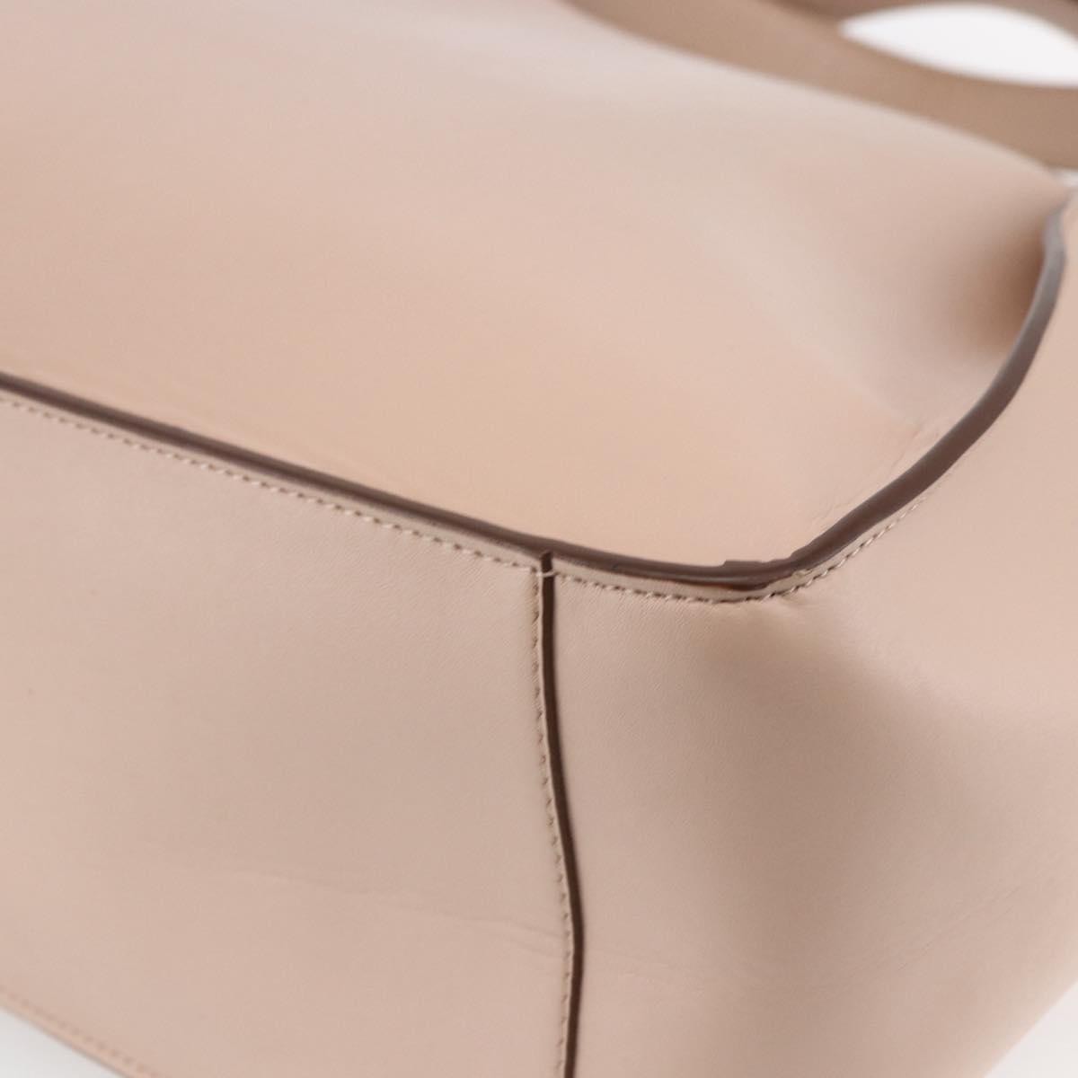 Stella Mccartney Alter Tote Perforated Faux Leather Beige Synthetic Tote Bag Bag (Pre-Owned)