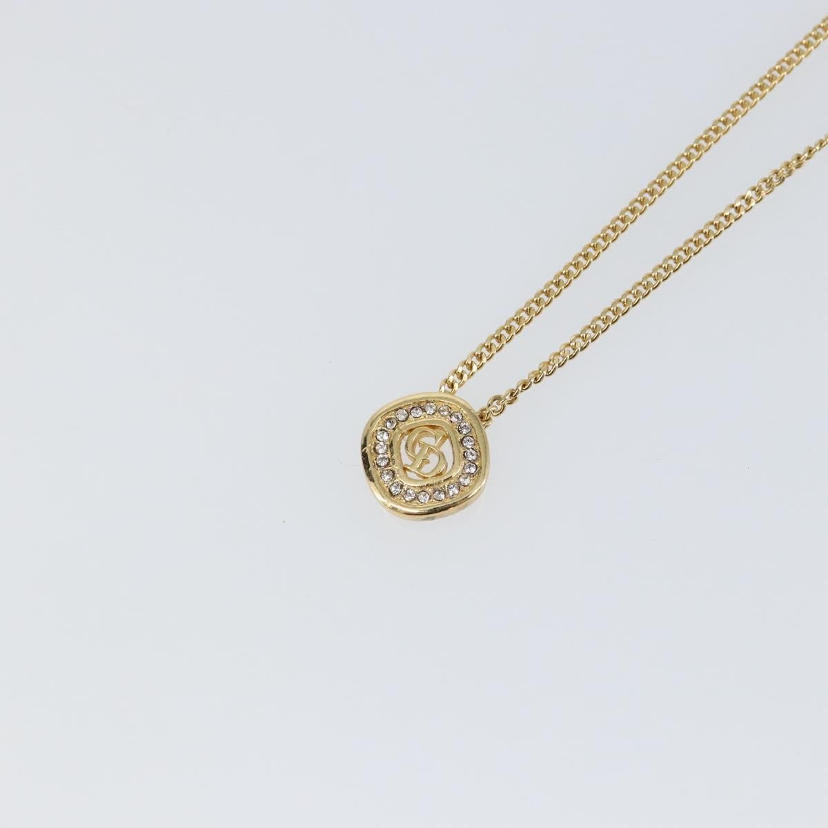 Christian Dior Cd Pendant Metal And Crystals Gold Metal Jewelry (Pre-Owned)