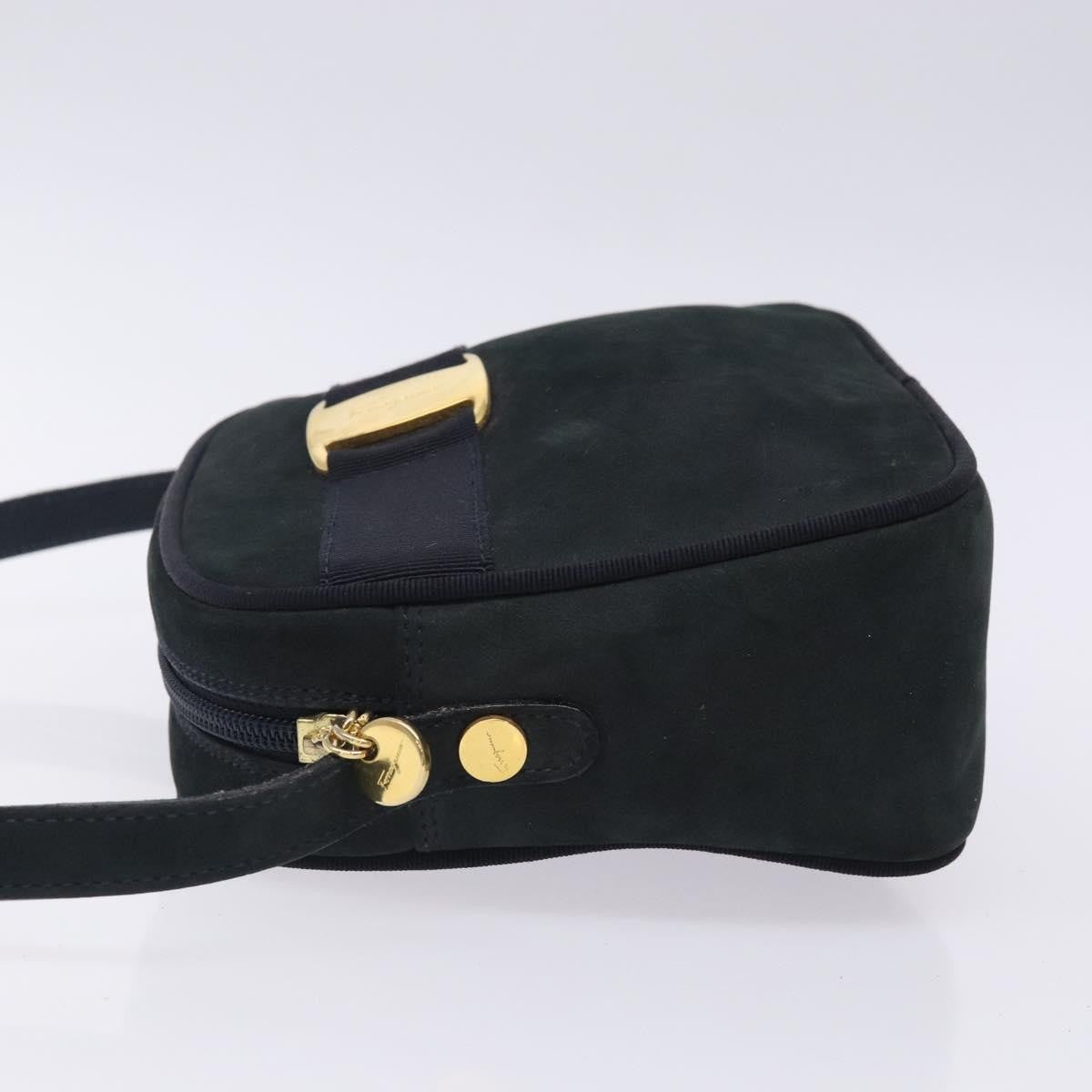 Salvatore Ferragamo Vala Suede Navy Suede Shoulder Bag Bag (Pre-Owned)