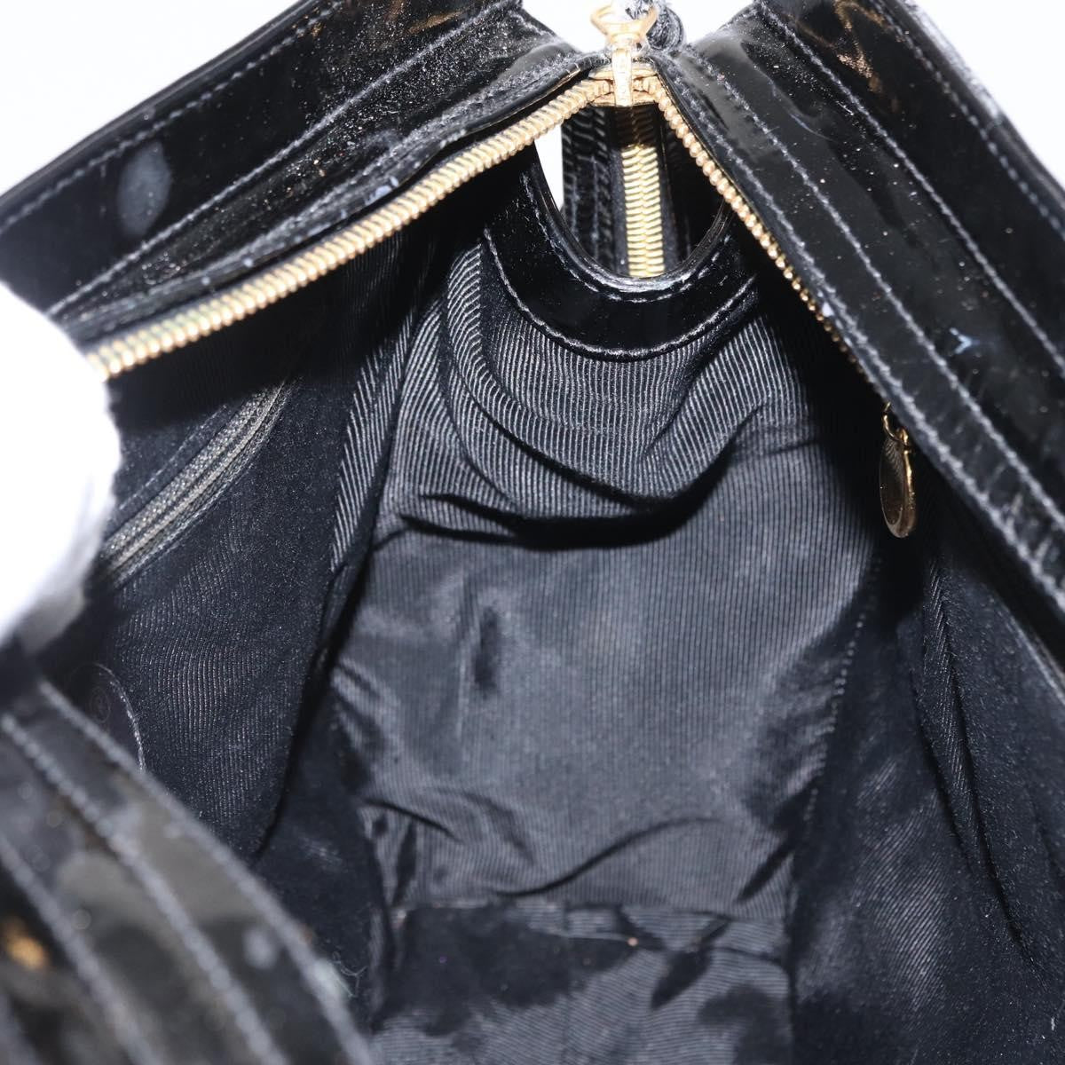 Chanel Vintage Timeless Chain Patent Black Patent_Leather Shoulder Bag Bag (Pre-Owned)