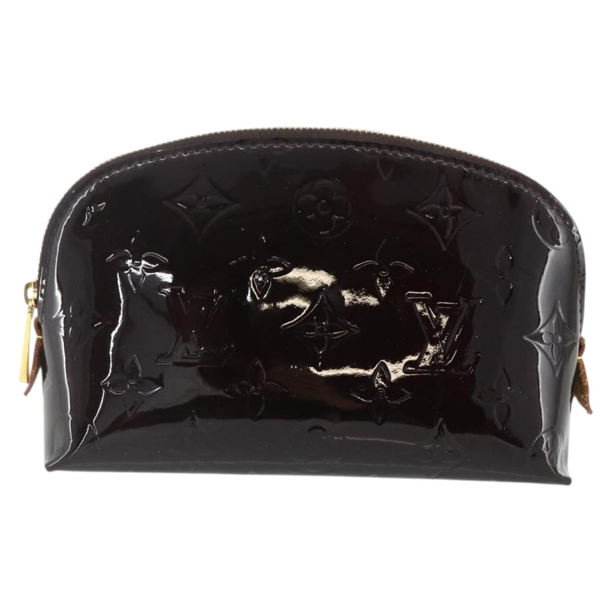 Louis Vuitton Cosmetic Monogram Vernis Burgundy Patent_Leather Toiletry Case Accessory (Pre-Owned)