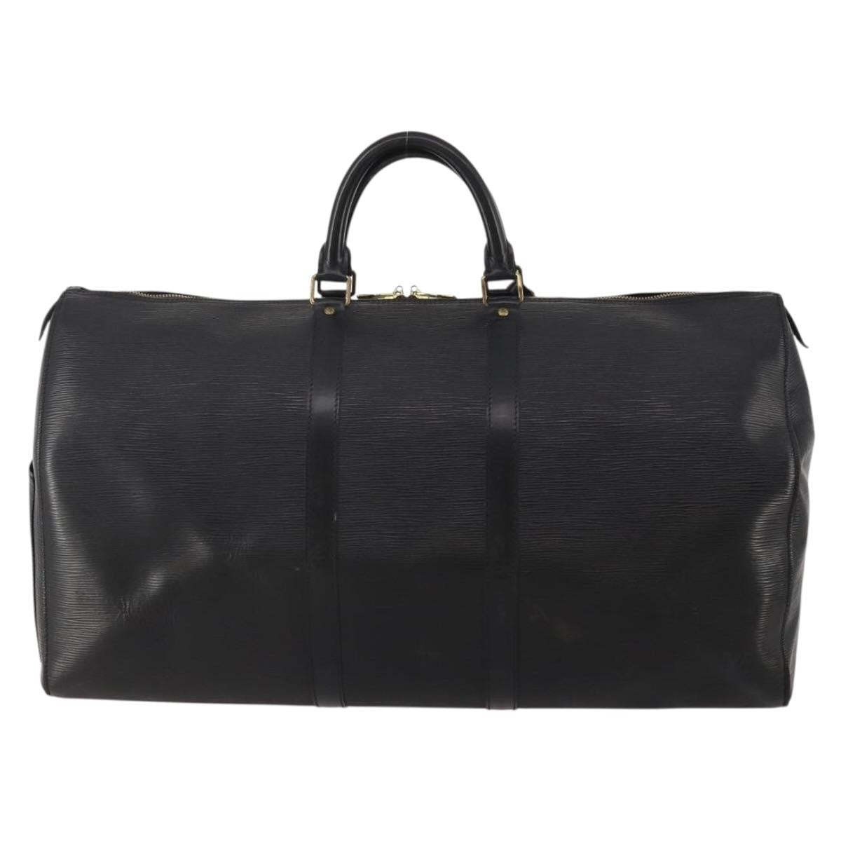 Louis Vuitton Keepall Epi Leather Black Leather Travel Bag Bag (Pre-Owned)