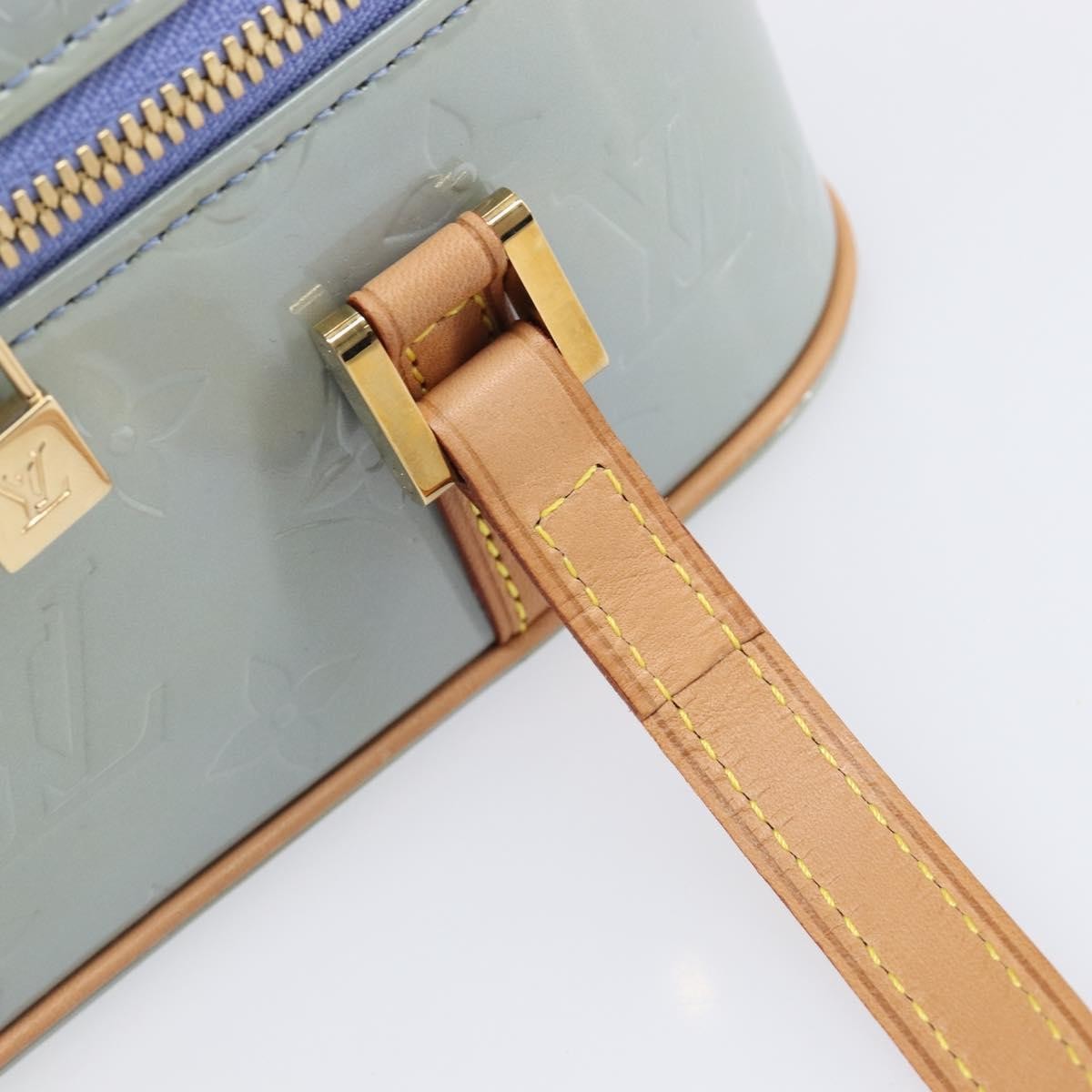 Louis Vuitton Sullivan Horizontal Monogram Vernis Purple Patent_Leather Handbag (Pre-Owned)