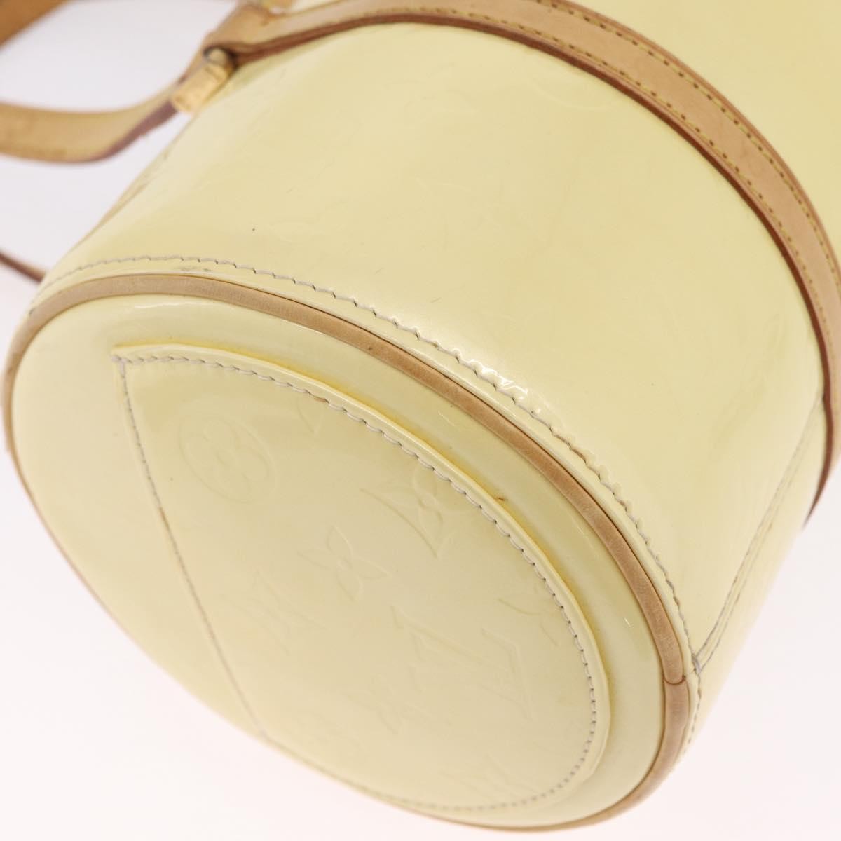 Louis Vuitton Bedford Monogram Vernis Beige Patent_Leather Handbag (Pre-Owned)