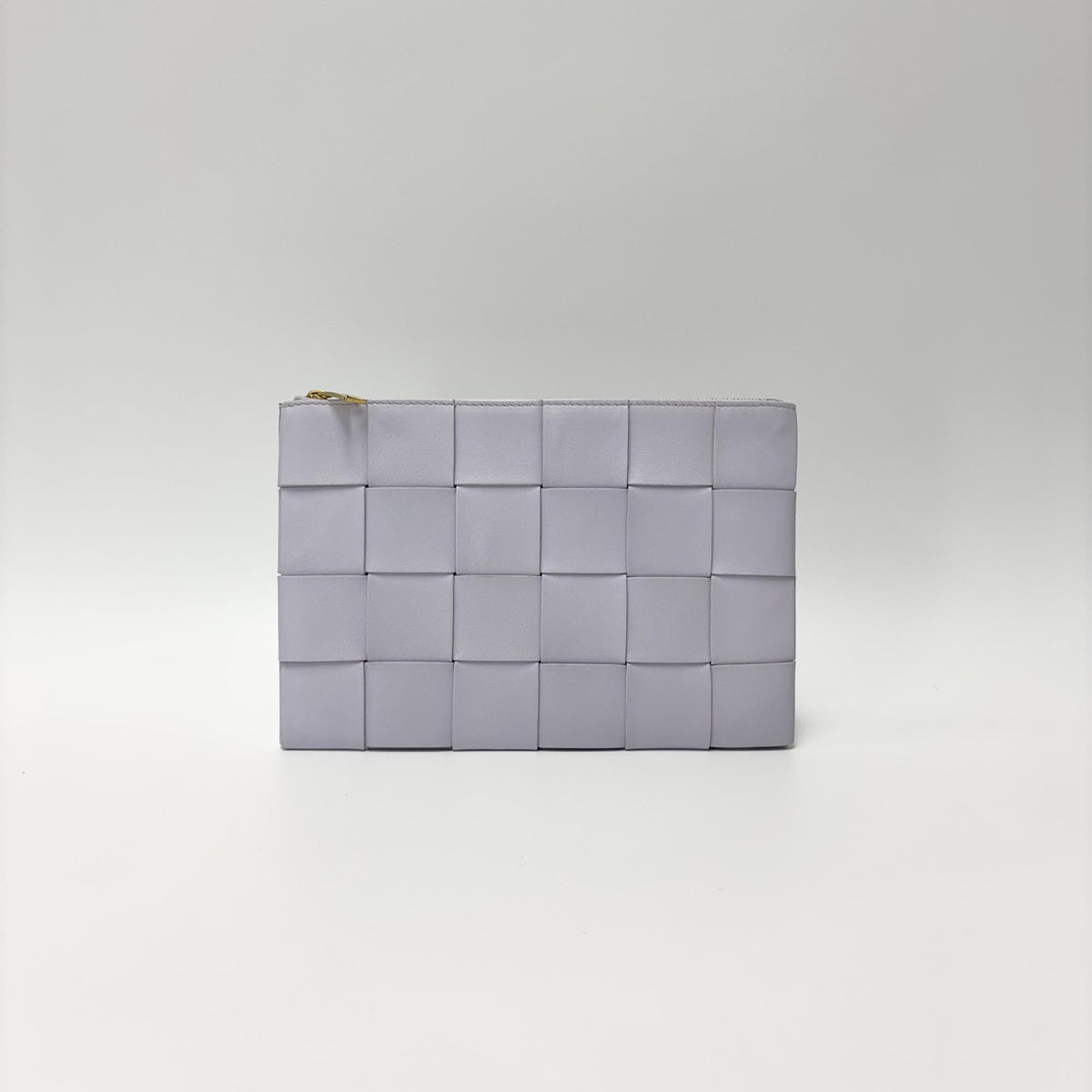 Bottega Veneta Mini Clutch Intrecciato Purple Leather Clutche & Pouche Bag (Pre-Owned)