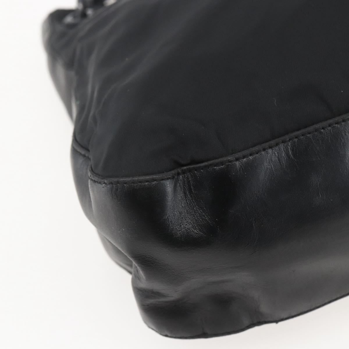 Prada Chain Tessuto Black Nylon Shoulder Bag Bag (Pre-Owned)