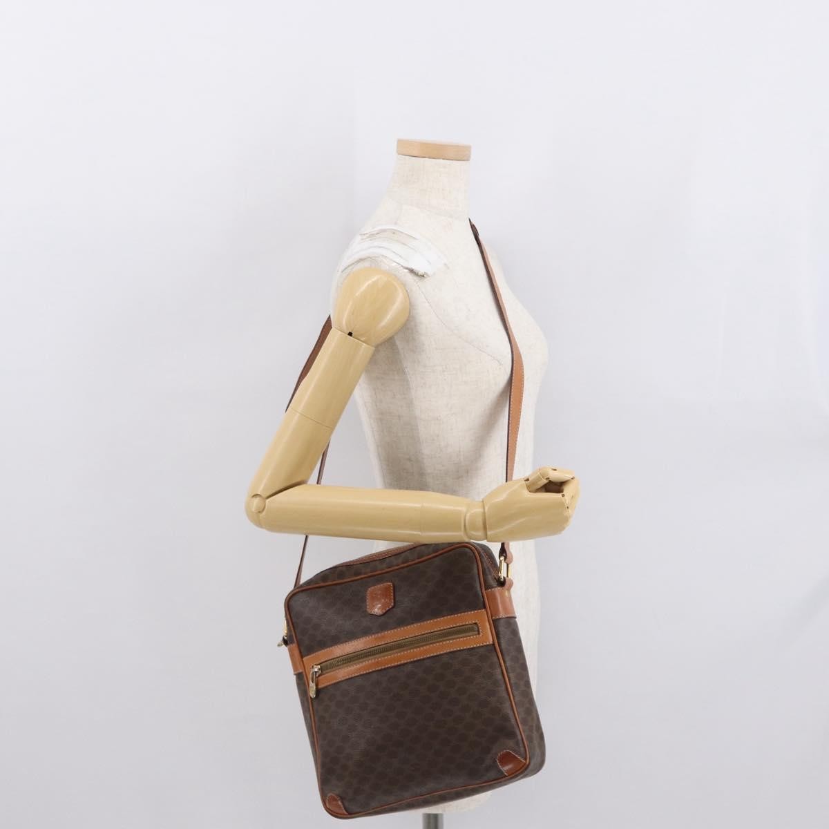 Celine Vintage Macadam Canvas And Leather Brown Pvc Shoulder Bag Bag (Pre-Owned)