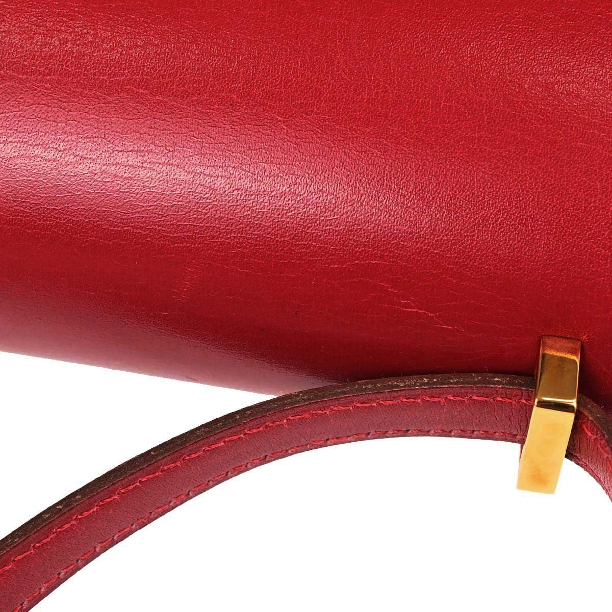 Hermes Constance Chamonix Red Leather Shoulder Bag Bag (Pre-Owned)