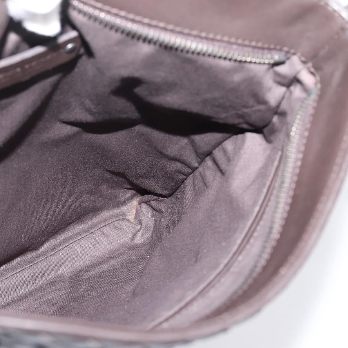 Bottega Veneta Flat Messenger Intrecciato Nappa Brown Leather Handbag (Pre-Owned)
