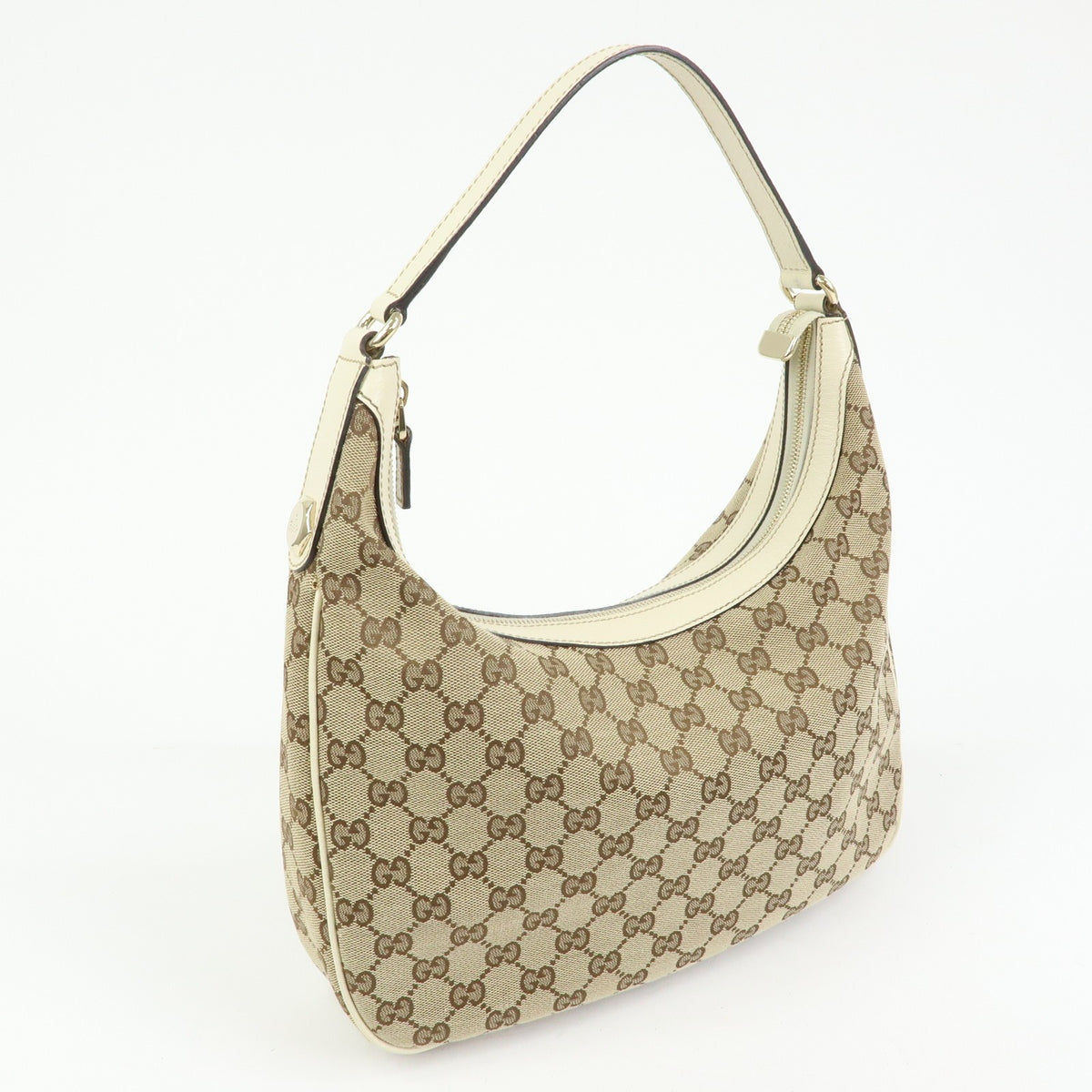 Gucci Shoulder Canvas Beige Canvas Shoulder Bag Bag (Pre-Owned)