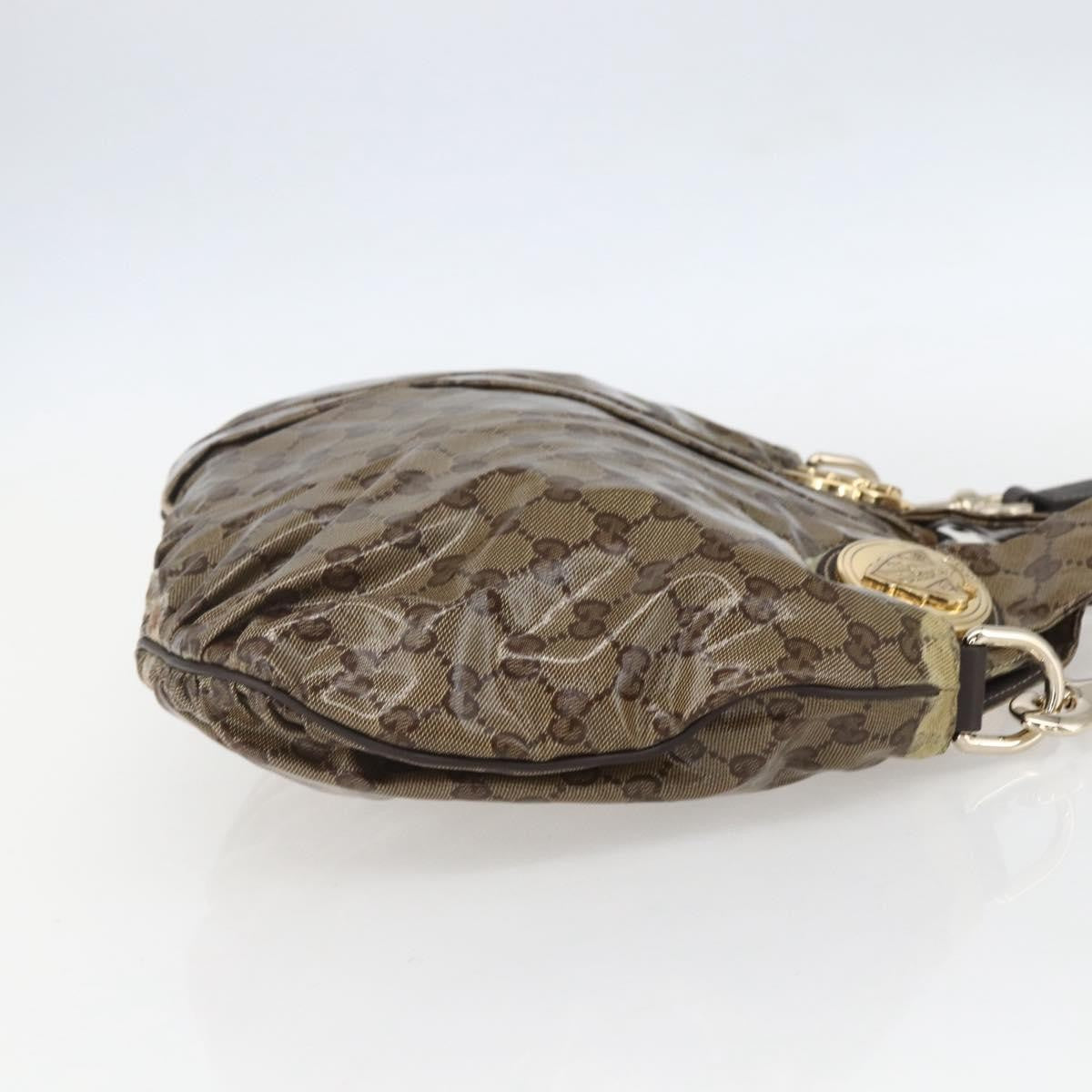 Gucci Hysteria Convertible Top Handle Gg Coated Canvas Beige Canvas Handbag (Pre-Owned)
