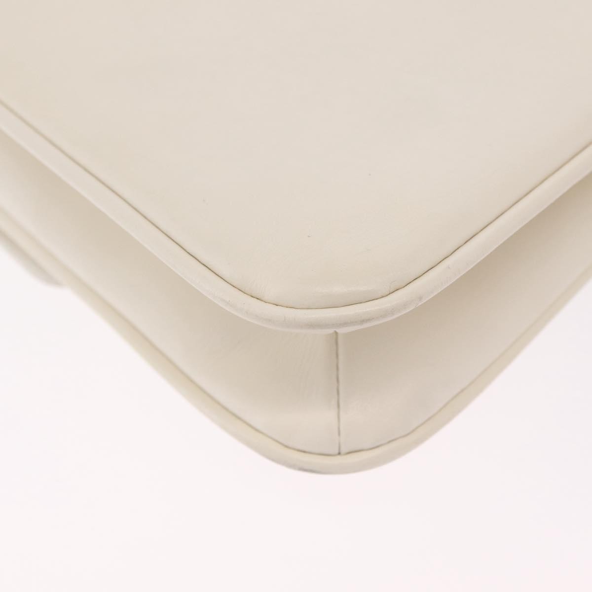 Gucci Shoulder Leather White Leather Shoulder Bag Bag (Pre-Owned)