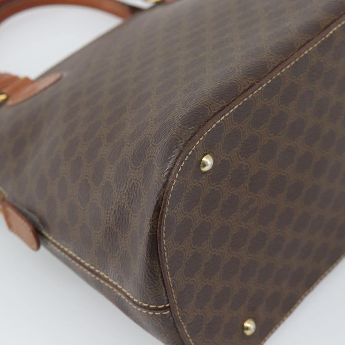 Celine Vintage Handbag Toile Céline Brown Pvc Handbag (Pre-Owned)