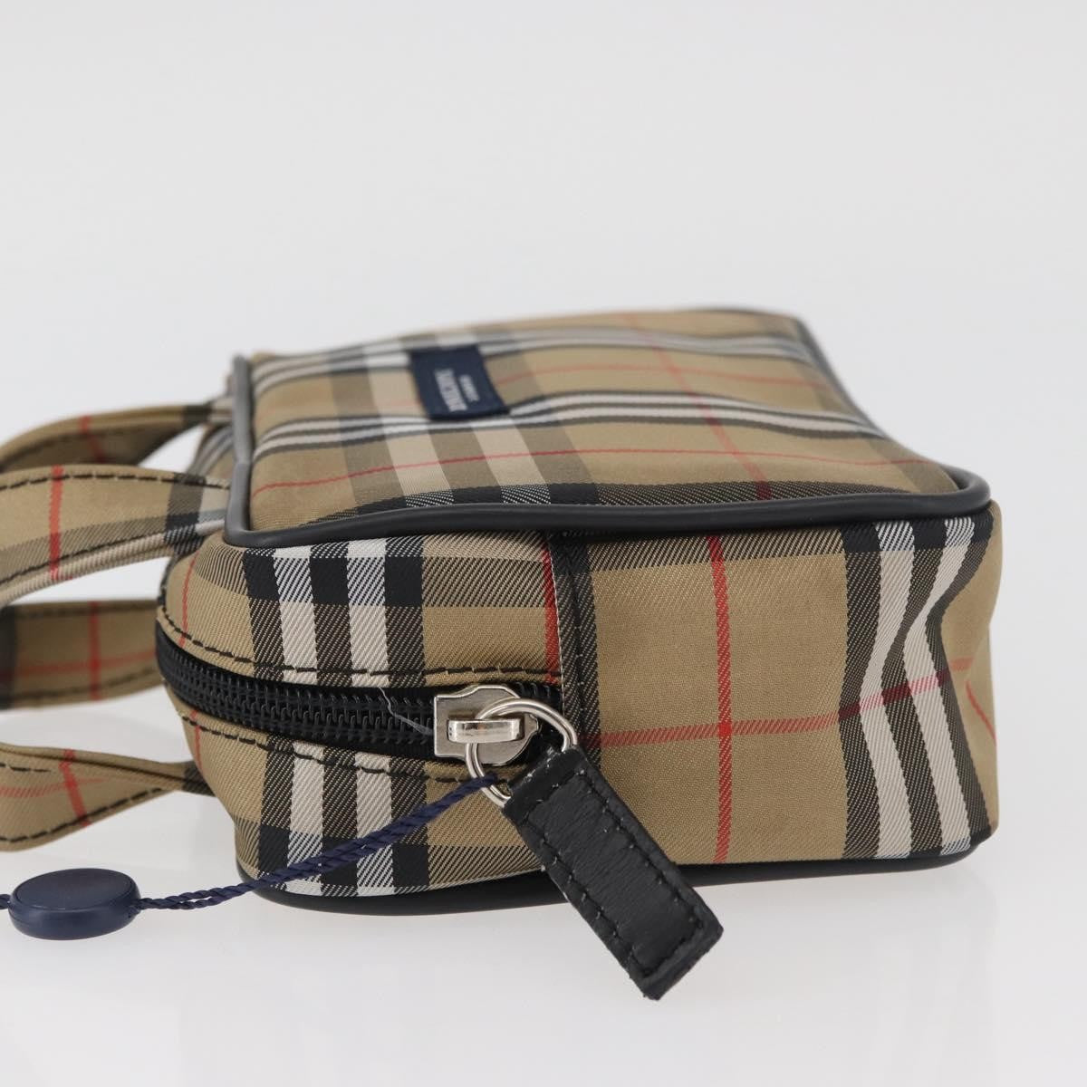 Burberry Nova Check Nylon Beige Nylon Handbag (Pre-Owned)