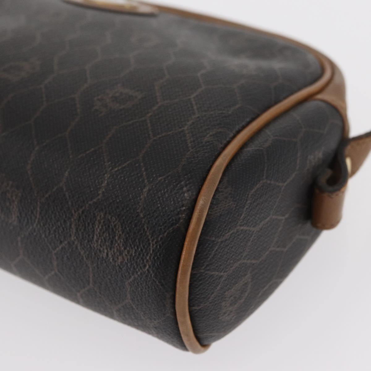 Christian Dior Vintage Honeycomb Canvas And Leather Black Canvas Shoulder Bag Bag (Pre-Owned)