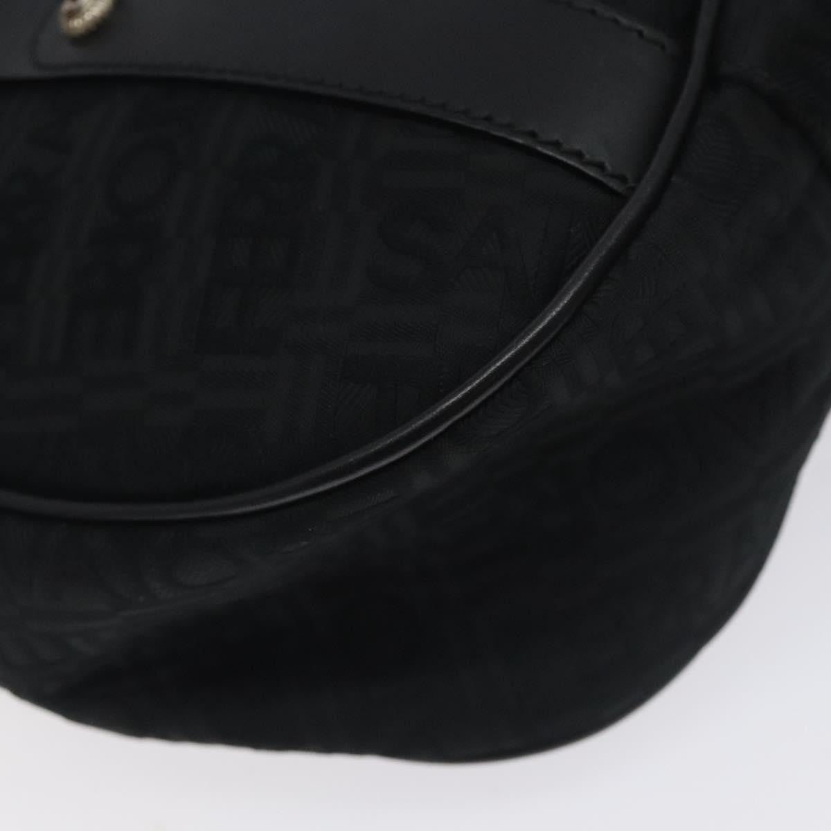 Salvatore Ferragamo Shoulder Canvas Black Canvas Shoulder Bag Bag (Pre-Owned)