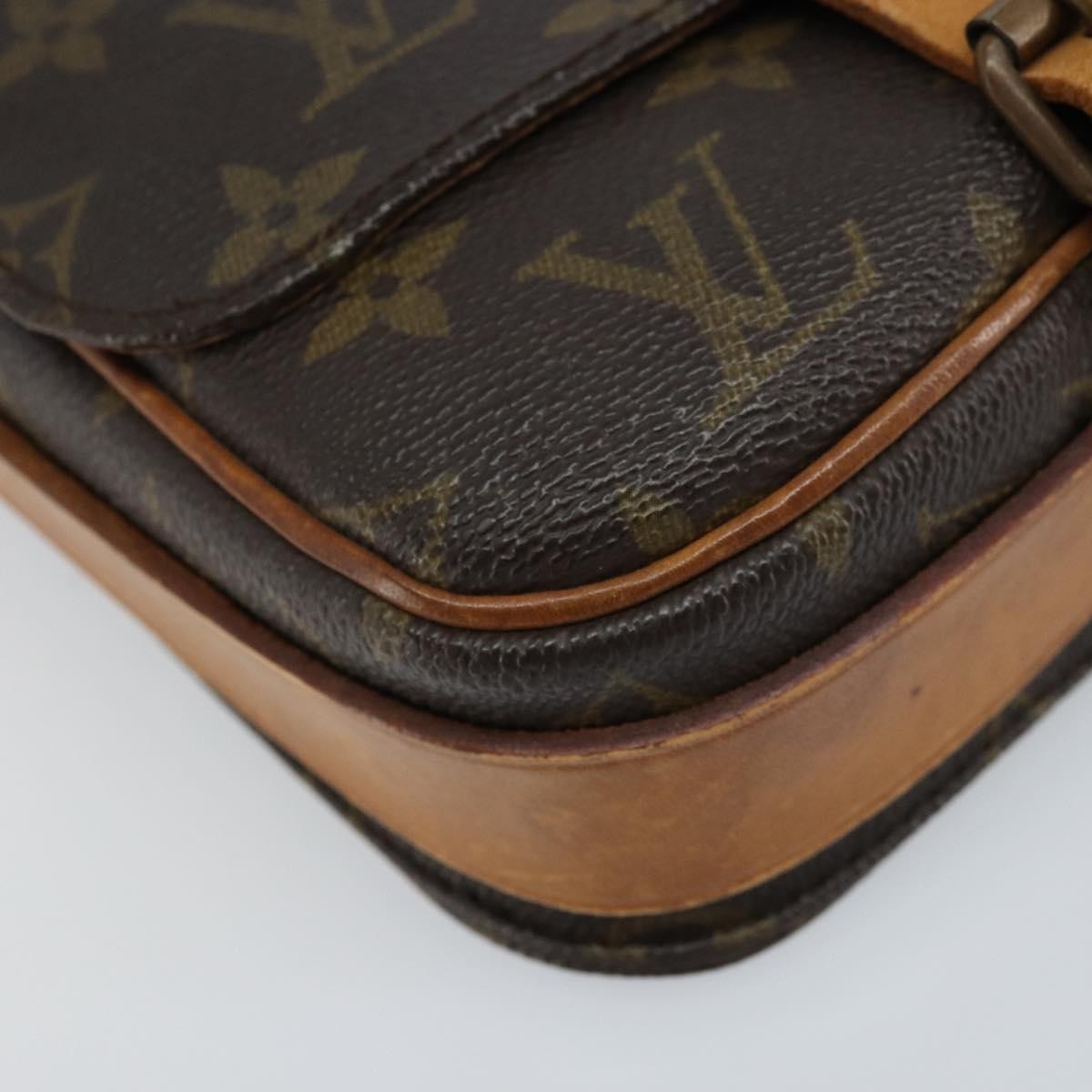 Louis Vuitton Cartouchiere Monogram Canvas Brown Canvas Shoulder Bag Bag (Pre-Owned)