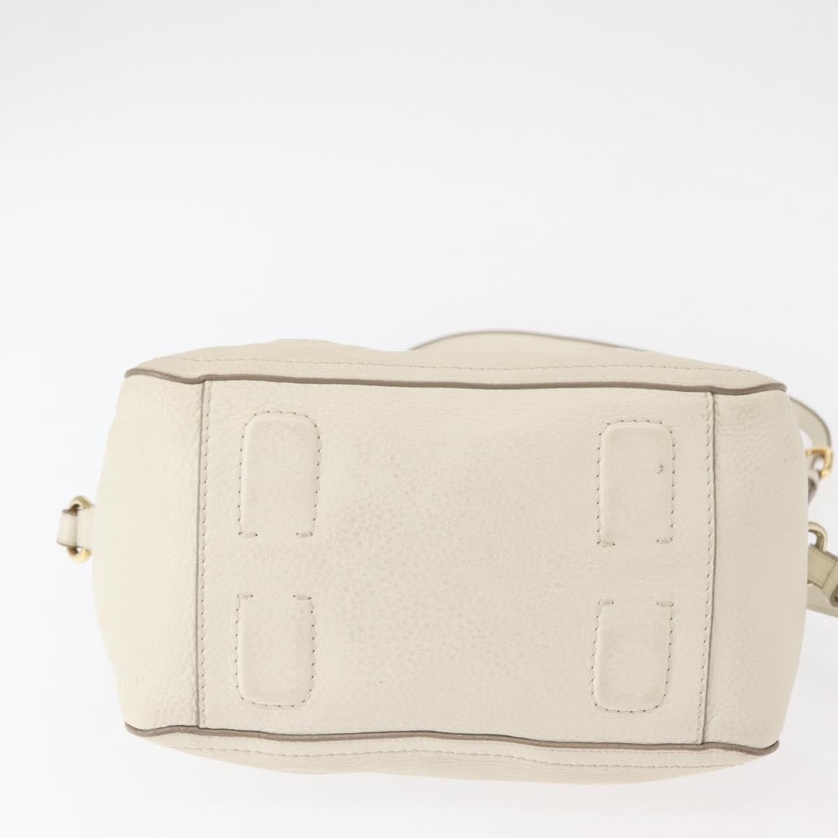 Salvatore Ferragamo Vala Leather White Leather Handbag (Pre-Owned)