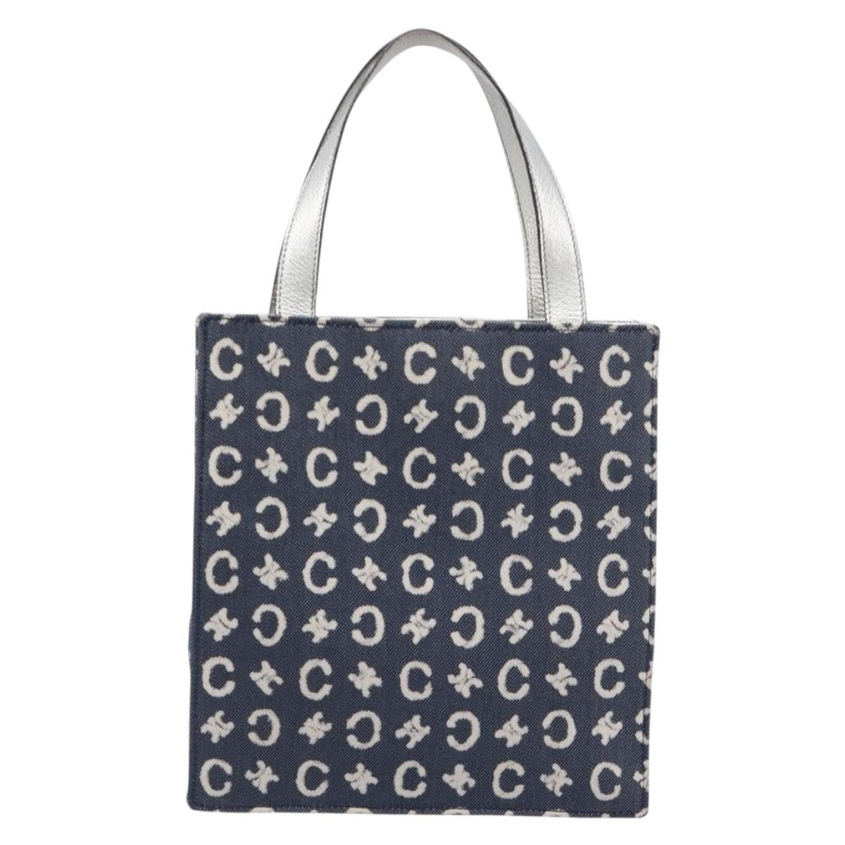 Celine C Macadam Canvas Navy Canvas Handbag (Pre-Owned)