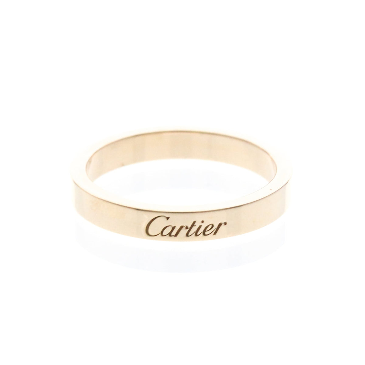 Cartier C De Cartier Wedding Band 18K Rose Gold Gold Pink_Gold Ring Jewelry (Pre-Owned)
