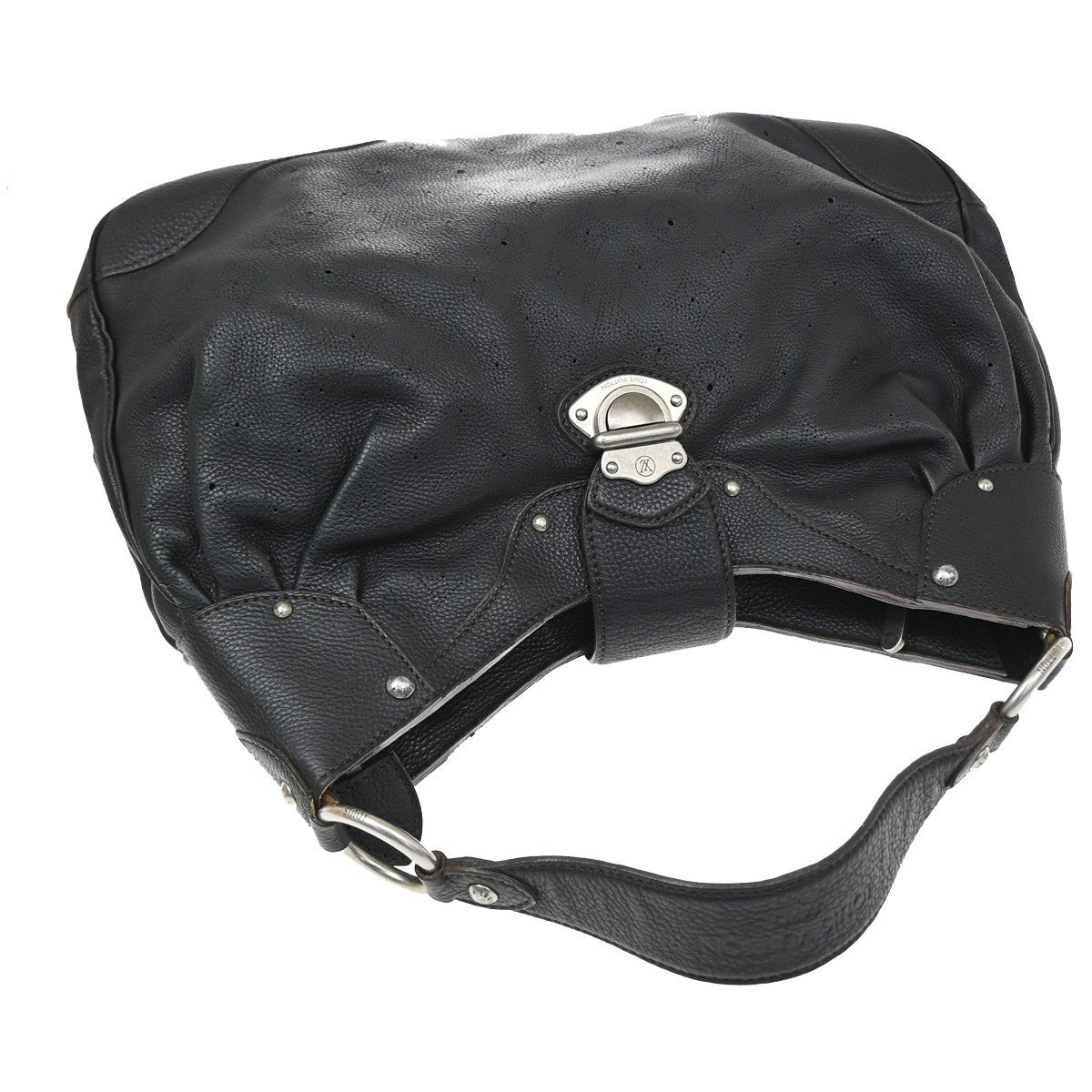 Louis Vuitton Solar Mahina Leather Black Leather Handbag (Pre-Owned)