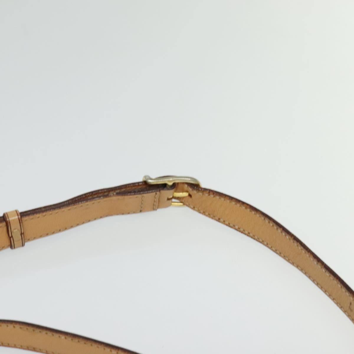 Celine Macadam Shoulder Pvc Leather Brown Canvas Bag (Pre-Owned)
