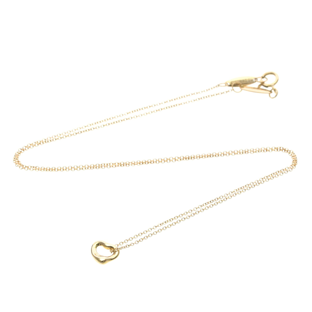 Tiffany & Co. Elsa Peretti Open Heart Pendant 18K Rose Gold Gold Pink_Gold Necklace Jewelry (Pre-Owned)