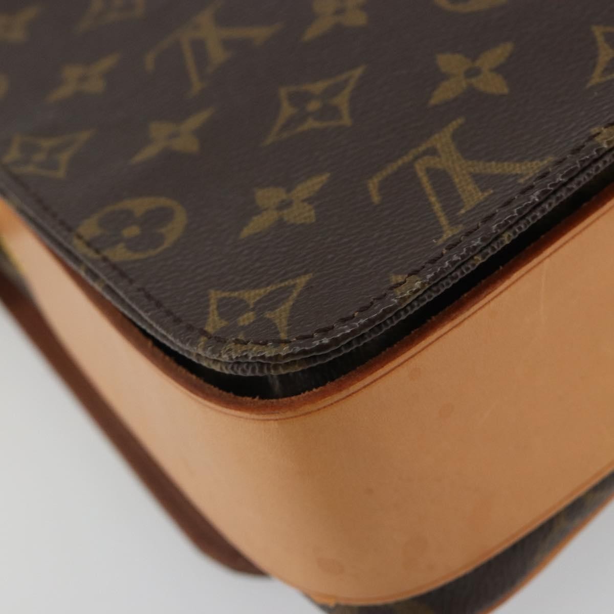 Louis Vuitton Cartouchiere Monogram Canvas Brown Canvas Shoulder Bag Bag (Pre-Owned)