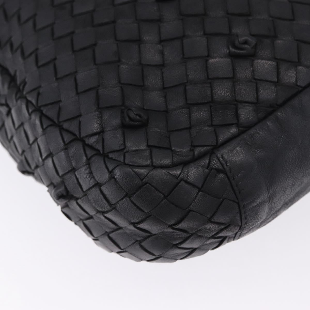 Bottega Veneta Naruto Knot Intrecciato Nappa Black Leather Shoulder Bag Bag (Pre-Owned)