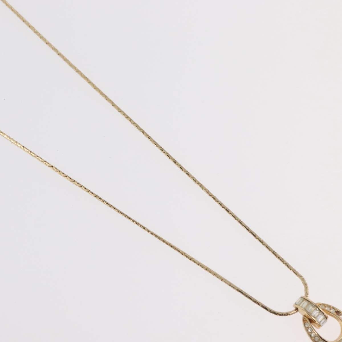 Christian Dior Logo Pendant Metal Gold Metal Necklace Jewelry (Pre-Owned)