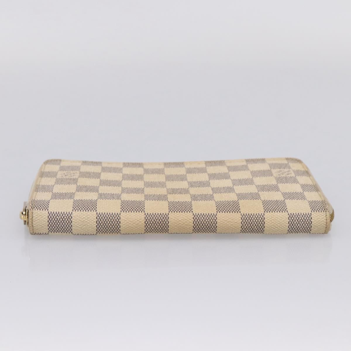 Louis Vuitton Zippy Organizer Damier White Canvas Wallets Accessory (Pre-Owned)