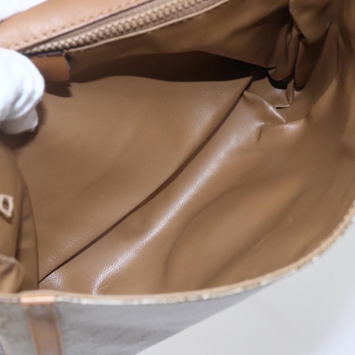 Celine Vintage Macadam Canvas And Leather Beige Canvas Shoulder Bag Bag (Pre-Owned)