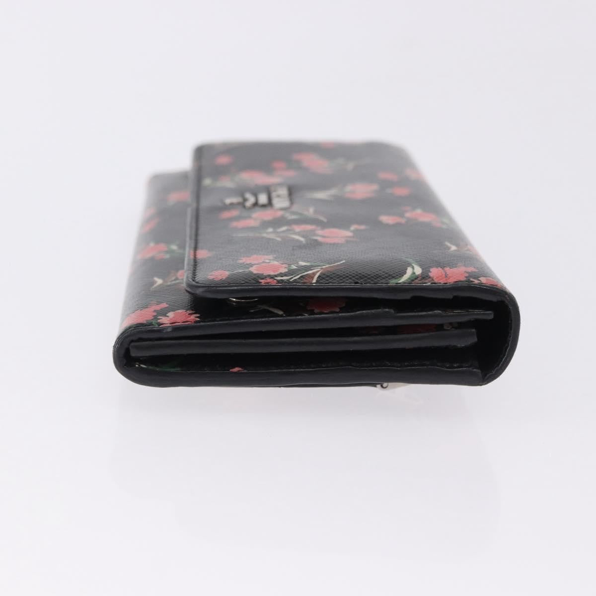 Prada Saffiano Leather Black Leather Wallets Accessory (Pre-Owned)