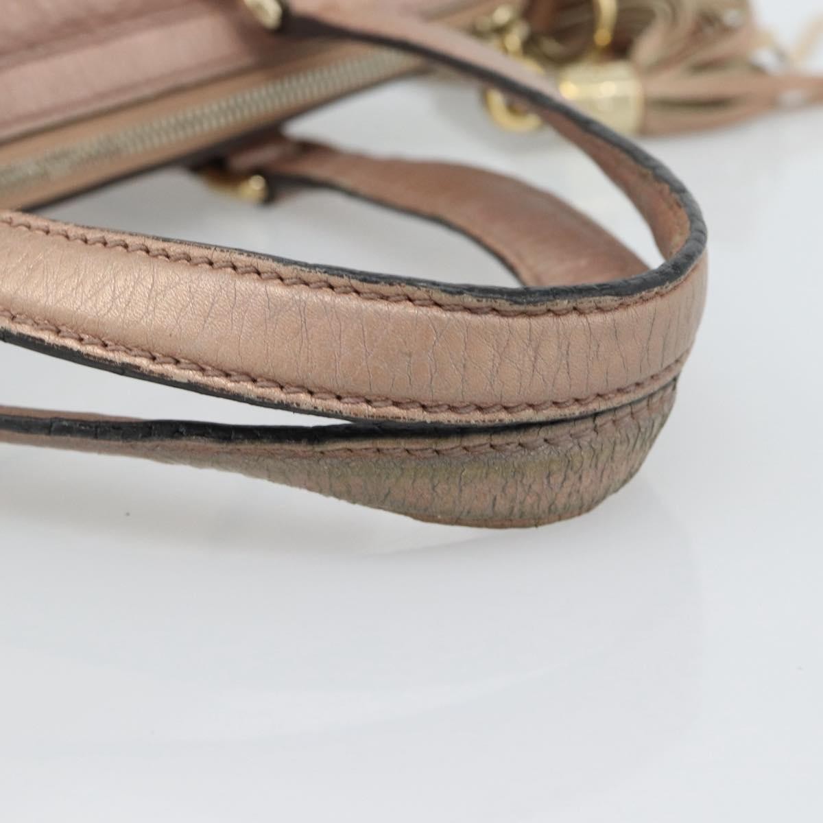 Gucci Soho Convertible Top Handle Leather Pink Leather Handbag (Pre-Owned)