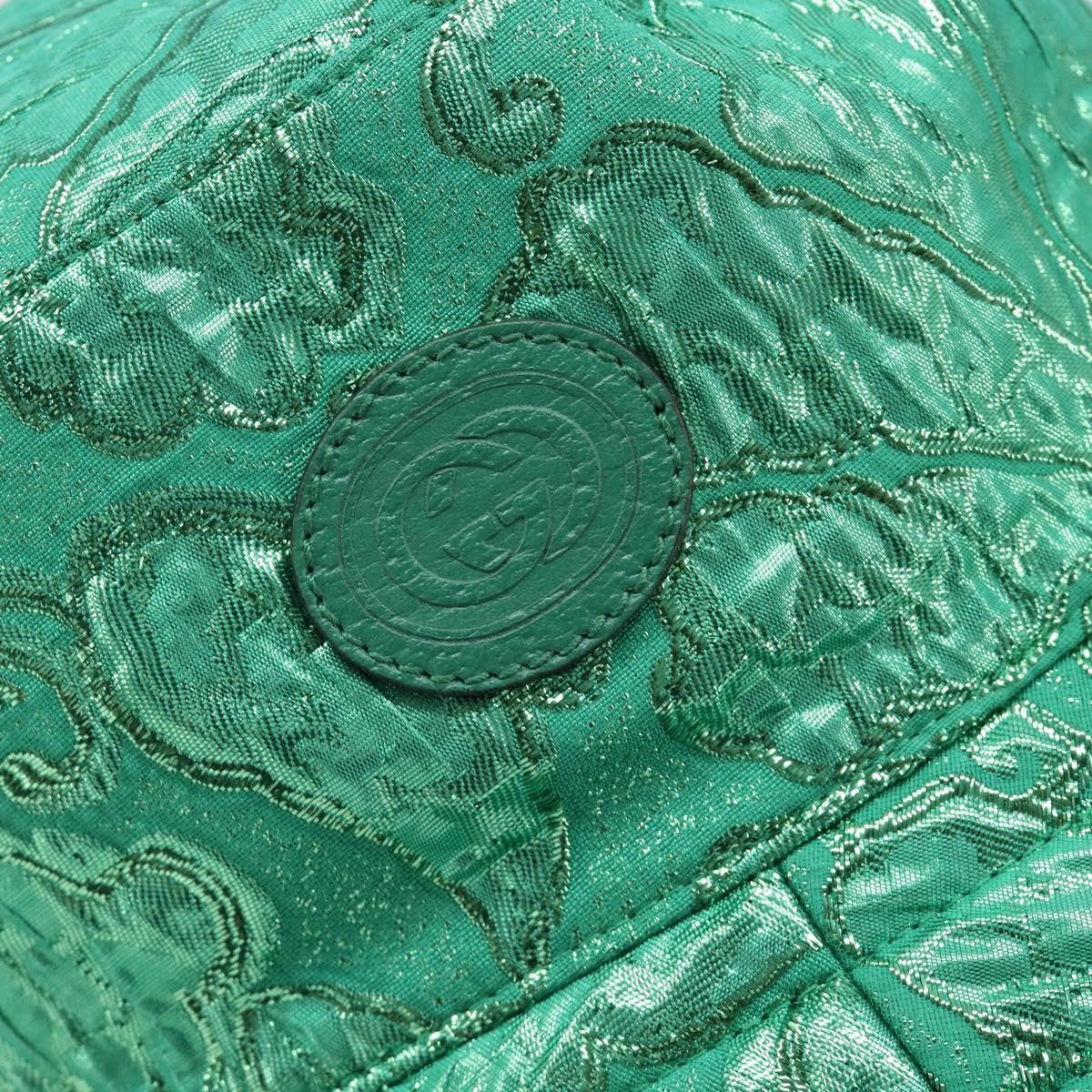 Gucci Reversible Bucket Hat Multicolor Gg Canvas Green Cotton Head Accessory Accessory (Pre-Owned)
