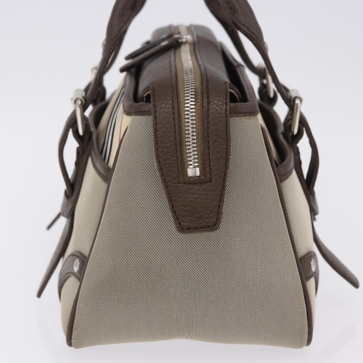 Burberry Nova Check Canvas Brown Canvas Handbag (Pre-Owned)