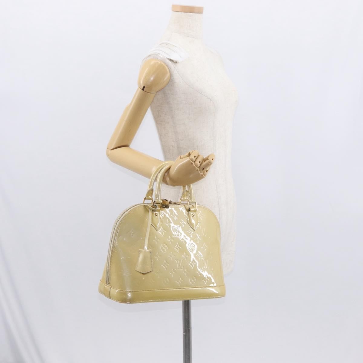 Louis Vuitton Alma Patent Leather Beige Patent_Leather Handbag (Pre-Owned)