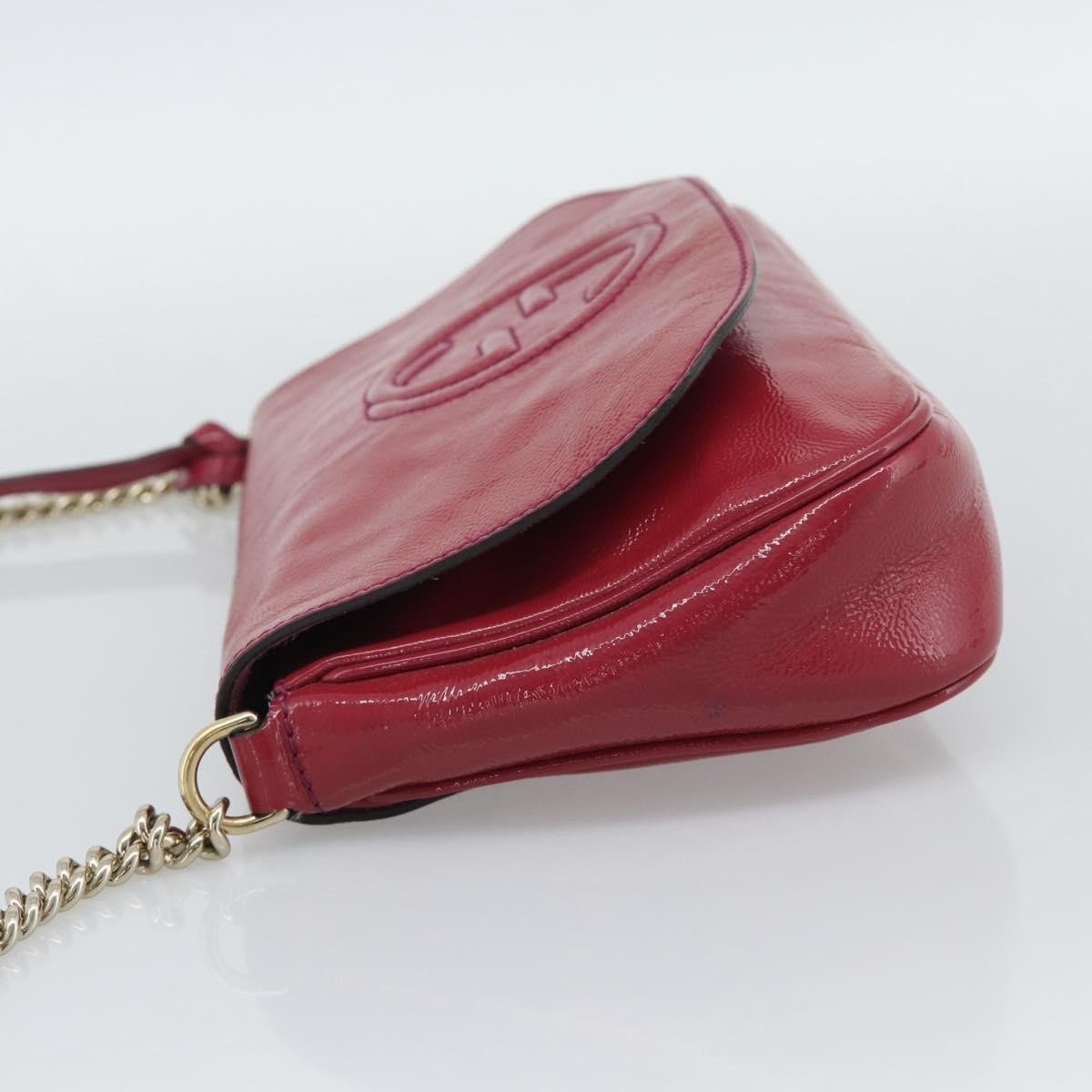 Gucci Soho Chain Patent Pink Patent_Leather Shoulder Bag Bag (Pre-Owned)