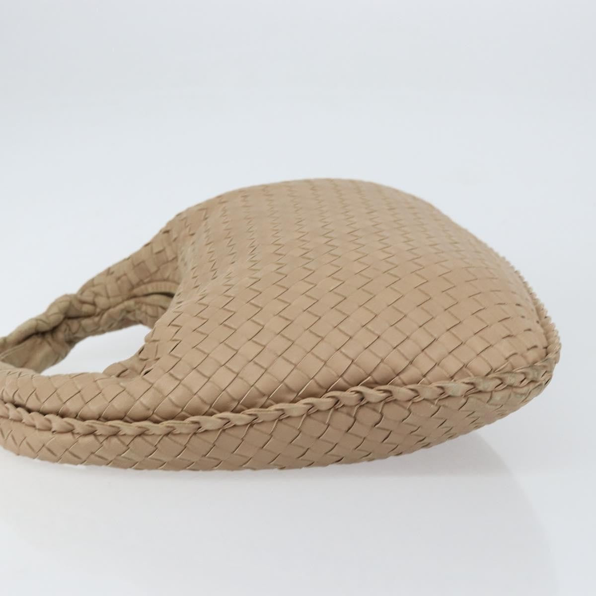 Bottega Veneta Veneta Hobo Intrecciato Nappa Beige Leather Shoulder Bag Bag (Pre-Owned)