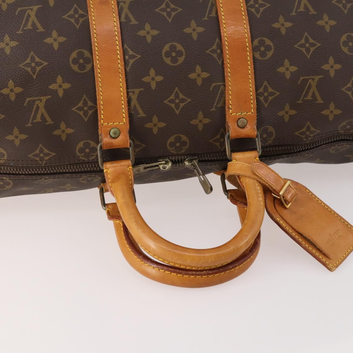 Louis Vuitton Keepall Monogram Canvas Brown Canvas Handbag (Pre-Owned)