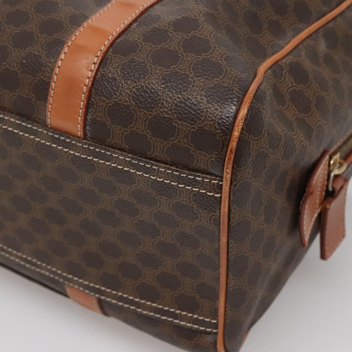 Celine Macadam Macadam With Leather Brown Canvas Bag (Pre-Owned)