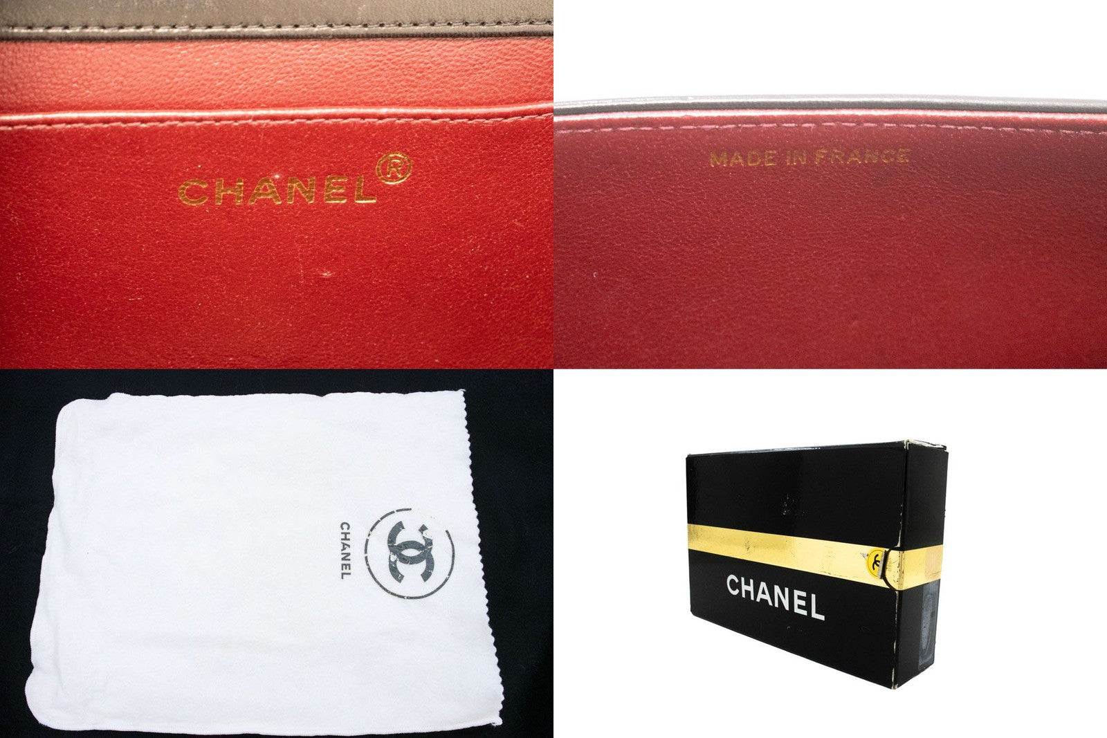 Chanel Vintage Full Flap Quilted Lambskin Black Leather Shoulder Bag Bag (Pre-Owned)