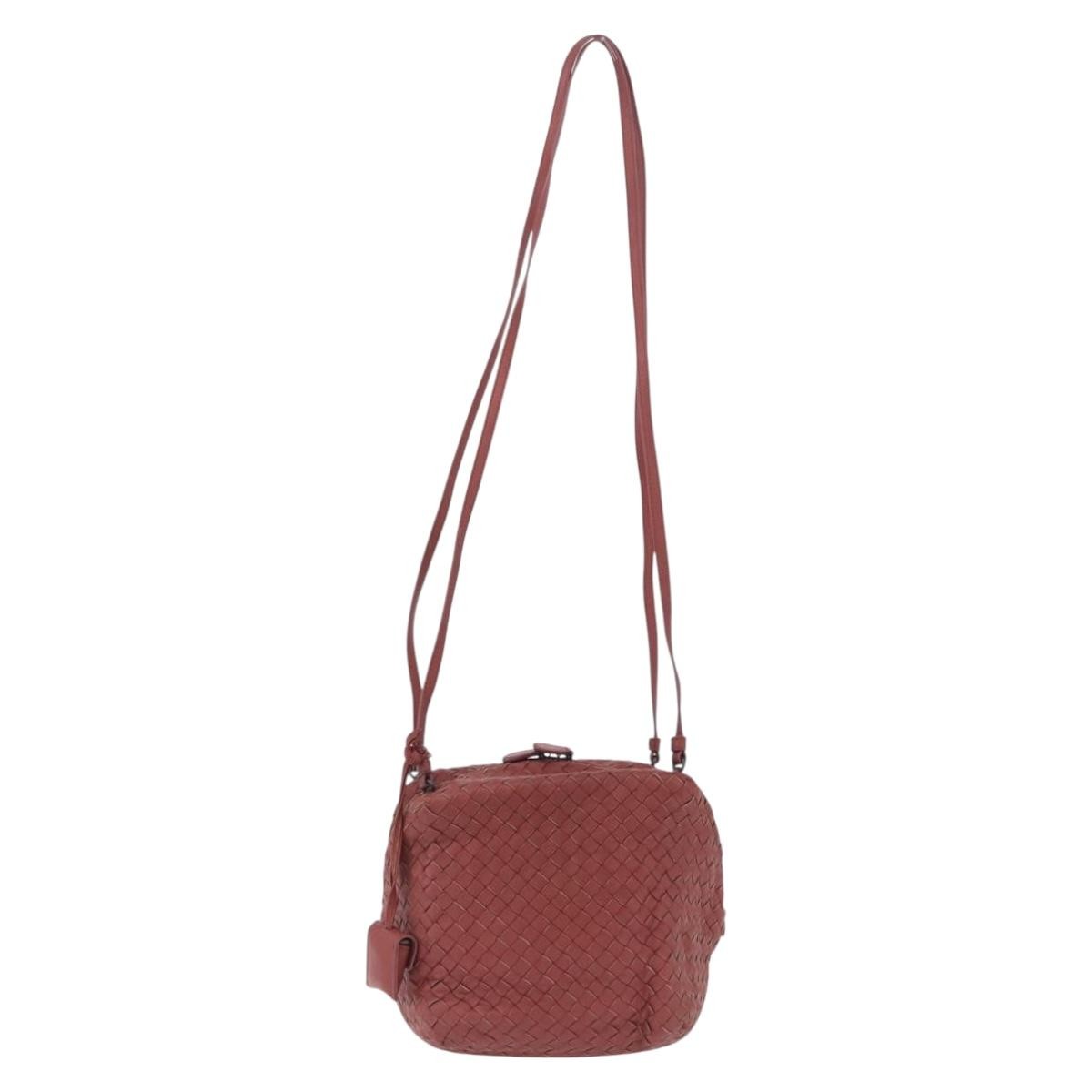 Bottega Veneta Zip Cube Messenger Intrecciato Nappa Brown Leather Shoulder Bag Bag (Pre-Owned)