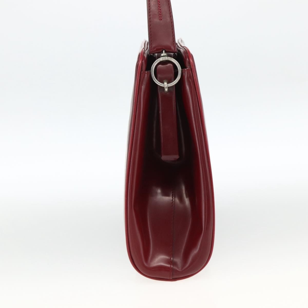 Prada Vintage Leather Burgundy Leather Handbag (Pre-Owned)