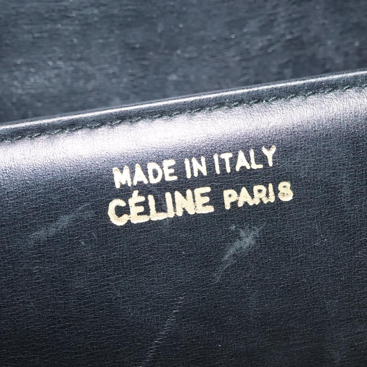 Celine Horse Carriage Leather Black Leather Bag (Pre-Owned)