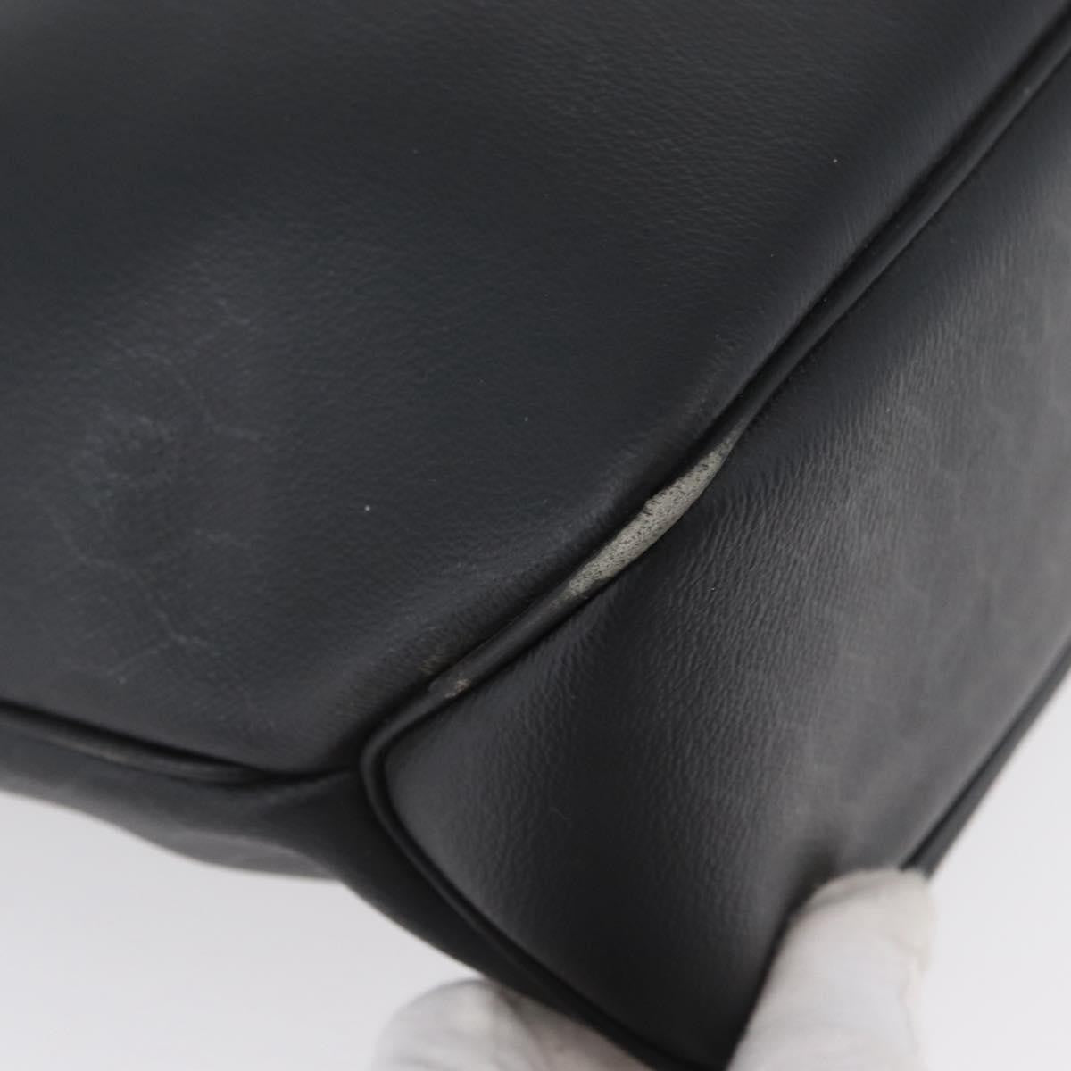 Christian Dior Vintage Honeycomb Canvas Black Pvc Shoulder Bag Bag (Pre-Owned)